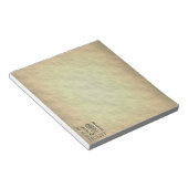 H -  monogram in reliëfdruk (goud) notitieblok (Schuin)