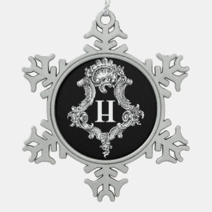H Monogram Initiaal Ornament