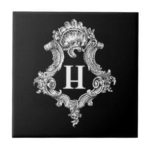 H Monogram Initiaal Tegeltje