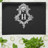 H Monogram Initiaal Theedoek (Gevouwen)