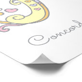 H monogram kunst Harmony meisjesnaam betekenis pos Poster (Hoek)