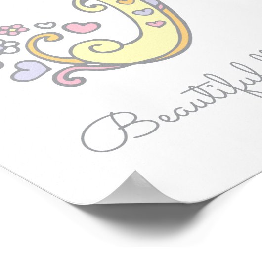 H monogram kunst Heather meisjesnaam betekenis pos Poster (Hoek)