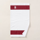 H Monogram op Crimson & White Bad Handdoek (Handdoek)