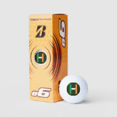 H-monogram over de Ierse vlag be6 gbcnt Golfballen (Verpakking)