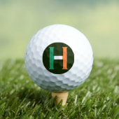 H-monogram over de Ierse vlag be6 gbcnt Golfballen (Insitu Shirt)