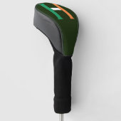 H-monogram over de Ierse vlag dct Golfheadcover (Schuin)