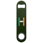 H Monogram overlay op Ierse vlag bot Speed Flessenopener (Achterkant)
