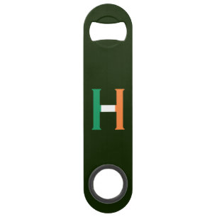 H Monogram overlay op Ierse vlag bot Speed Flessenopener