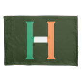H Monogram overlay op Ierse vlag pcnt Kussensloop (Voorkant)