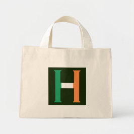 H Monogram overlay op Ierse vlag tcnt Mini Tote Bag