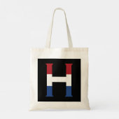 H Monogram overlay op NLD Vlag op bk btcnt Tote Bag (Achterkant)
