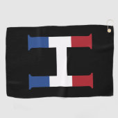H Monogram overlay op NLD Vlag op bk gtcnt Golfhanddoek (Horizontaal)