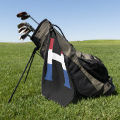 H Monogram overlay op NLD Vlag op bk gtcnt Golfhanddoek (Groen)