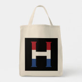 H Monogram overlay op NLD Vlag op bk gtcnt Tote Bag (Achterkant)
