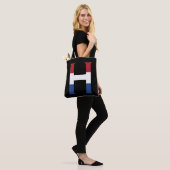 H Monogram overlay op NLD Vlag op bk stunt Tote Bag (Op model)
