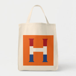 H Monogram overlay op NLD Vlag op of gtt Tote Bag