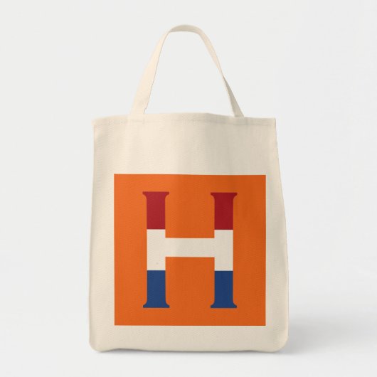 H Monogram overlay op NLD Vlag op of gtt Tote Bag (Voorkant)