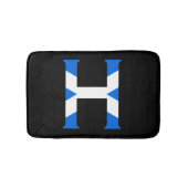 H Monogram overlay op Schotse vlag bmt Badmat (Voorkant)