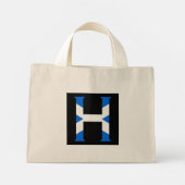 H Monogram overlay op Schotse vlag tcnt Mini Tote Bag (Achterkant)