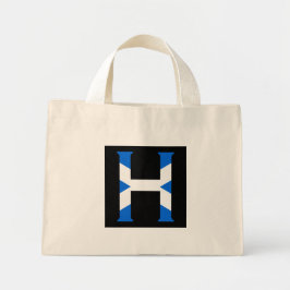 H Monogram overlay op Schotse vlag tcnt Mini Tote Bag