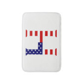 H Monogram overlay op USA Flag bmcnt Badmat (Voorkant Verticaal)