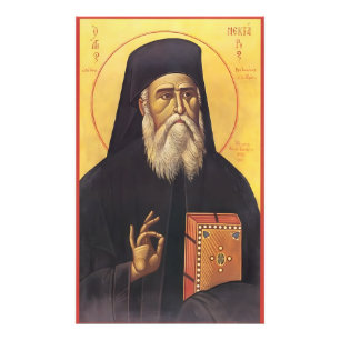 H. Nectarios van Aegina Orthodoxe Christelijke Byz Foto Afdruk