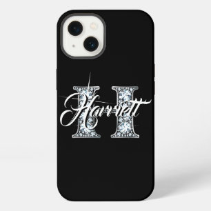 H Nep Diamond Bling Monogram iPhone 13 Hoesje