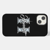 H Nep Diamond Bling Monogram iPhone Hoesje (Achterkant horizontaal)