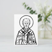H. Nicolaas van Myra Byzantijns-Orthodoxe Icoon Briefkaart (Staand voorkant)