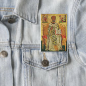 H. Nicolaas van Myra Byzantijns-Orthodoxe icoon Button (Insitu)