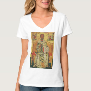 H. Nicolaas van Myra Byzantijnse Orthodoxe Icoon T-shirt