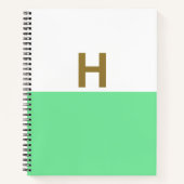 H Notitieboek van goudInitiaal (Voorkant)