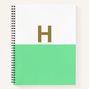 H Notitieboek van goudInitiaal