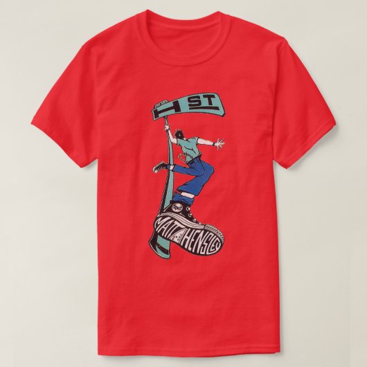 H ontwerp van het straatskateboard t-shirt (Design voorkant)