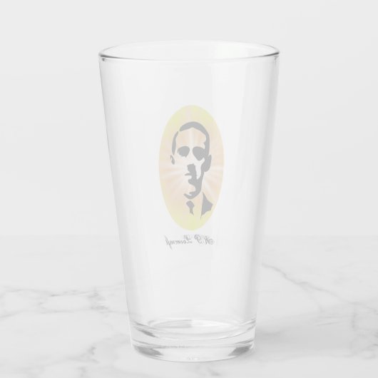 H. P. Lovecraft Cameo Pint Glas (Achterkant)