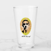 H. P. Lovecraft Cameo Pint Glas (Voorkant)