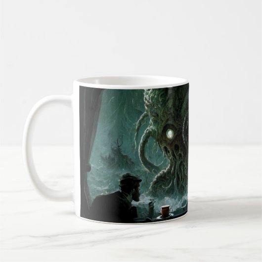 H.P. Lovecraft koffieprijsopgave mok (Links)