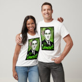 H.P. Lovecraft portret (groen) T-shirt (Unisex)
