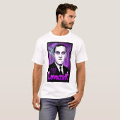 H.P. Lovecraft portret (paars) T-shirt (Voorkant volledig)