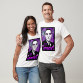 H.P. Lovecraft portret (paars) T-shirt (Unisex)