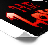 H.P. Lovecraft portret (rood) Poster (Hoek)