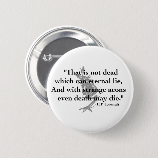 H. P. Lovecraft Quote Button (Voorkant /achterkant)