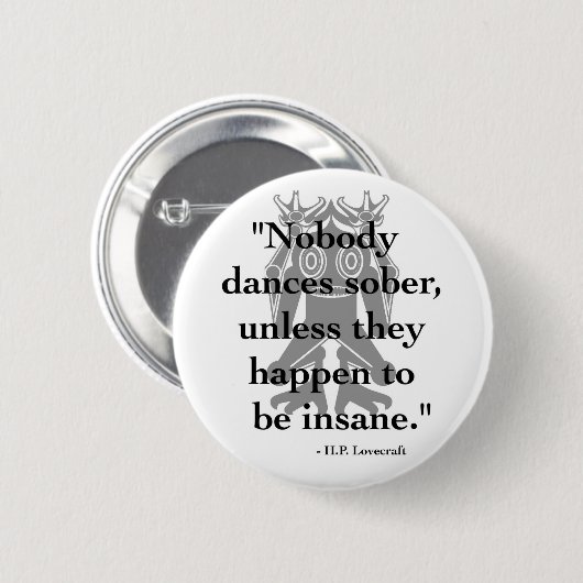 H. P. Lovecraft Quote Button (Voorkant /achterkant)