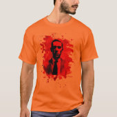 H. P. Lovecraft Tribute (rood) T-shirt (Voorkant)