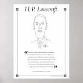 H. P. Lovecraft Writing Quote Poster (Voorkant)