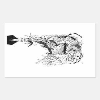 H.P. Monsters van Lovecraft Rechthoekige Sticker