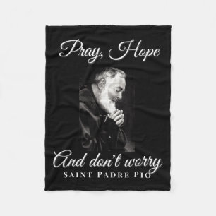 H. Padre O Bid Gebed Hoop Maak Je Niet Druck Katho Fleece Deken