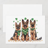 H. Patricksdag Duitse Herdershonden Feestdagenkaart (Voorkant / Achterkant)