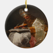 H. Paus Gregorius de Grote Keramisch Ornament (Achterkant)