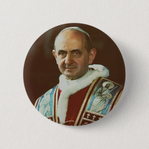 H. Paus Paulus VI Bisschop van Rome Ronde Button 5,7 Cm